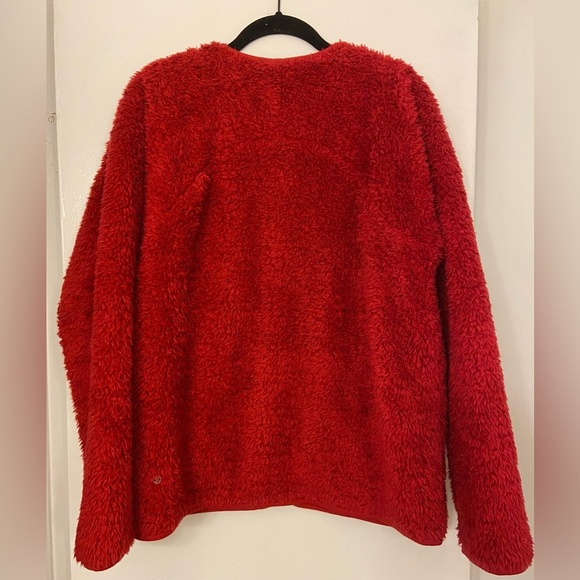 Lululemon Oh So Sherpa Full Zip Dark Red Size 6 - Picture 4 of 7